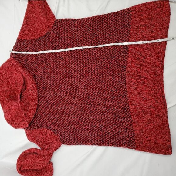 J‎ JILL red textured cowl neck turtleneck long tunic sweater M - Picture 11 of 11